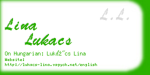 lina lukacs business card